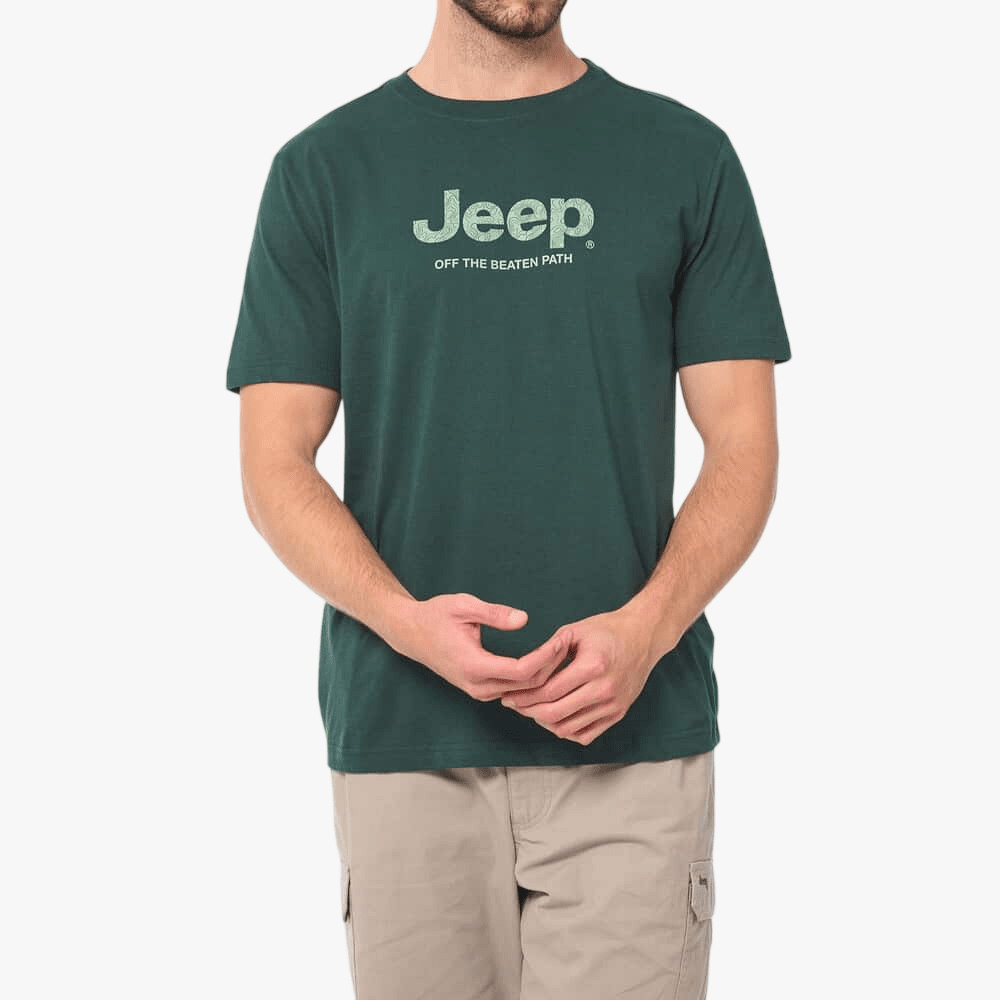 Jeep Mens Core Logo Short Sleeve Tee Green | Jeep