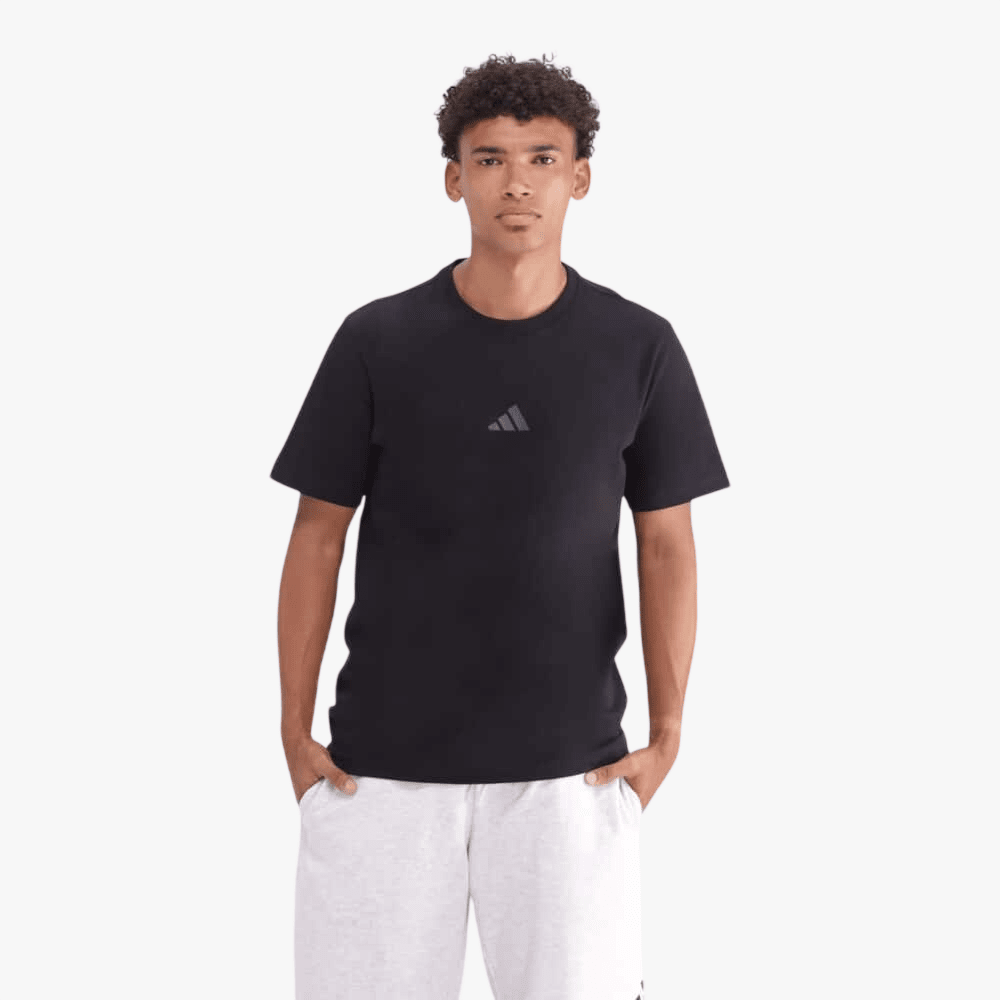 Adidas Mens Lin Sj Short Sleeve Tee Black | Adidas