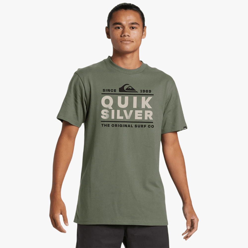 Quiksilver Mens Straight Up Short Sleeve Tee Four Leaf | Quiksilver
