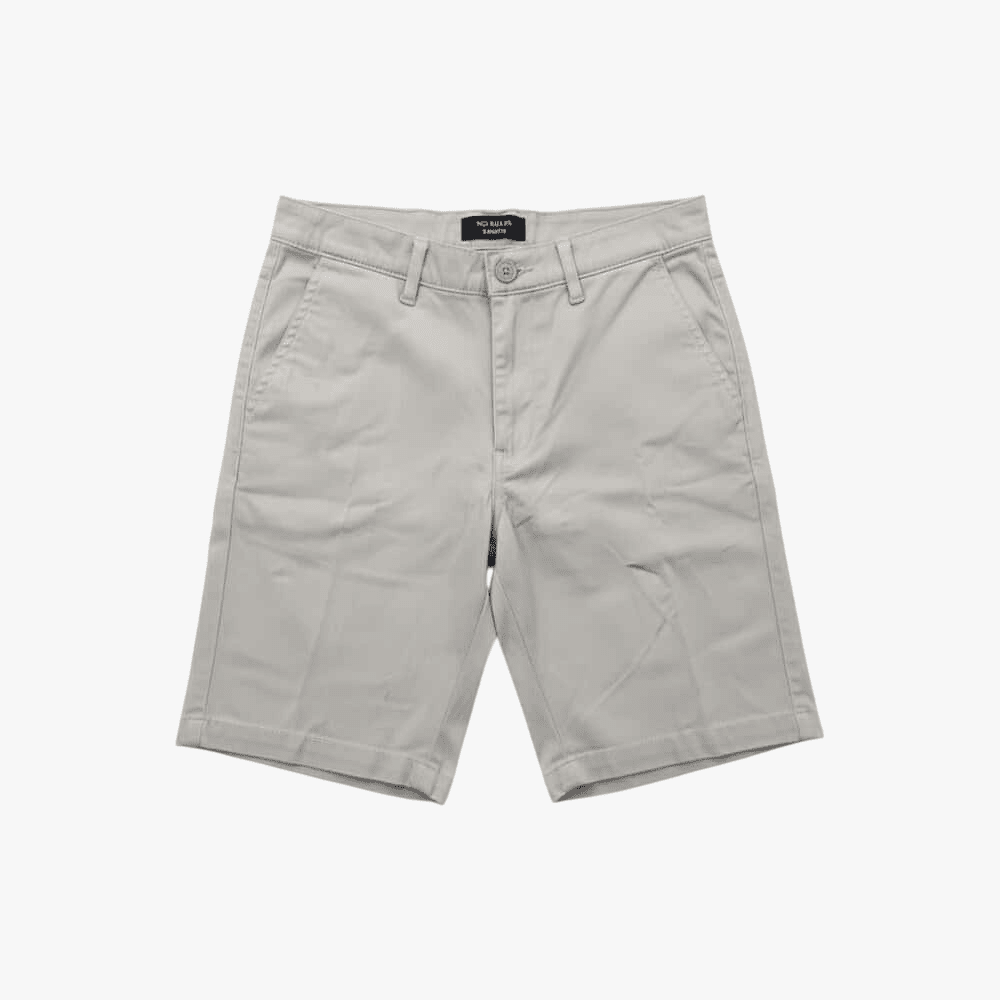 No Rules Mens Stretch Chino Shorts Cloud Grey | No Rules