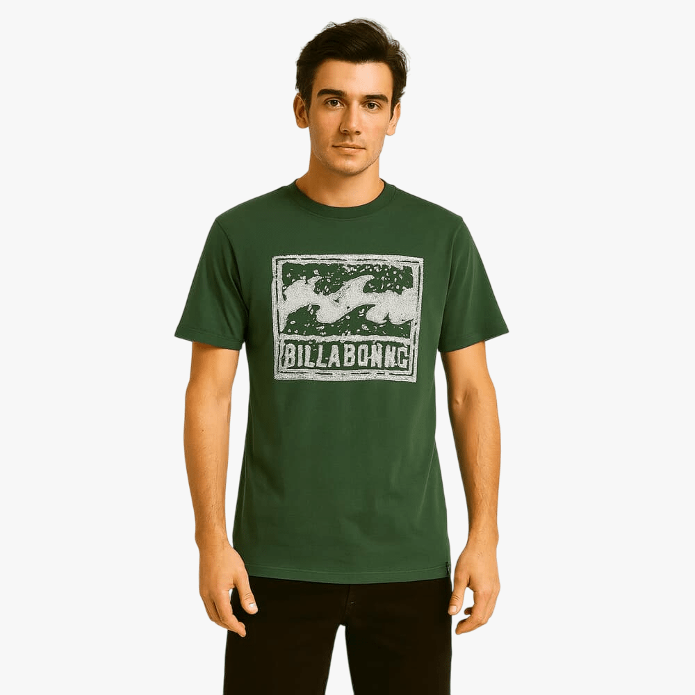 Billabong Mens Crayon Wave Short Sleeve Tee Teal Green | Billabong