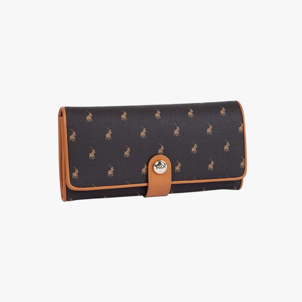 Polo New Iconic Clutch Purse Brown
