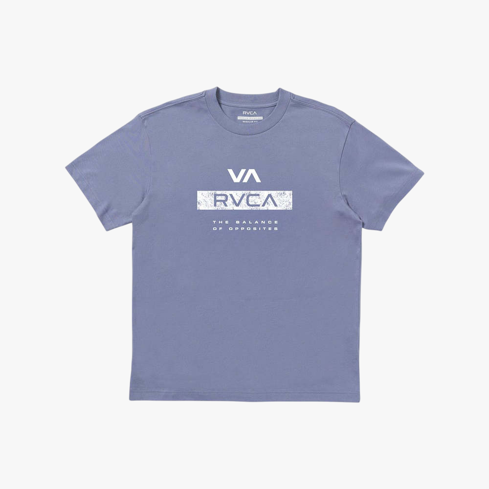 Rvca Mens Forward Short Sleeve Tee Mid Navy