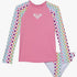 Roxy Girls Rainbow Check Long Sleeve Swim Set White Multi Rainbow | Roxy