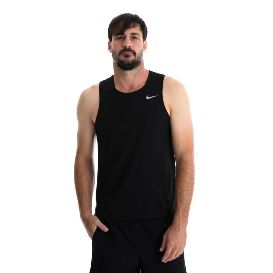 Nike Mens Dri Fit Miller Running Vest Black | Nike