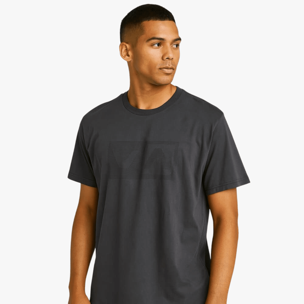 Rvca Mens Balance Box Short Sleeve Tee Off Black | Rvca