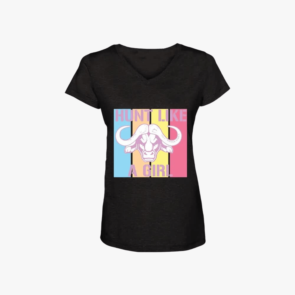 Sniper Womens Hunt Like A Girl Short Sleeve Tee Black | Sniper