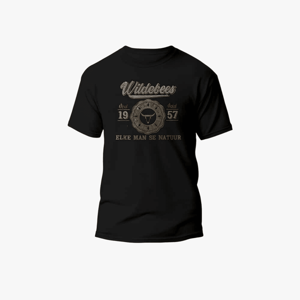 Wildebees Mens Metal Script Tee Black | Wildebees