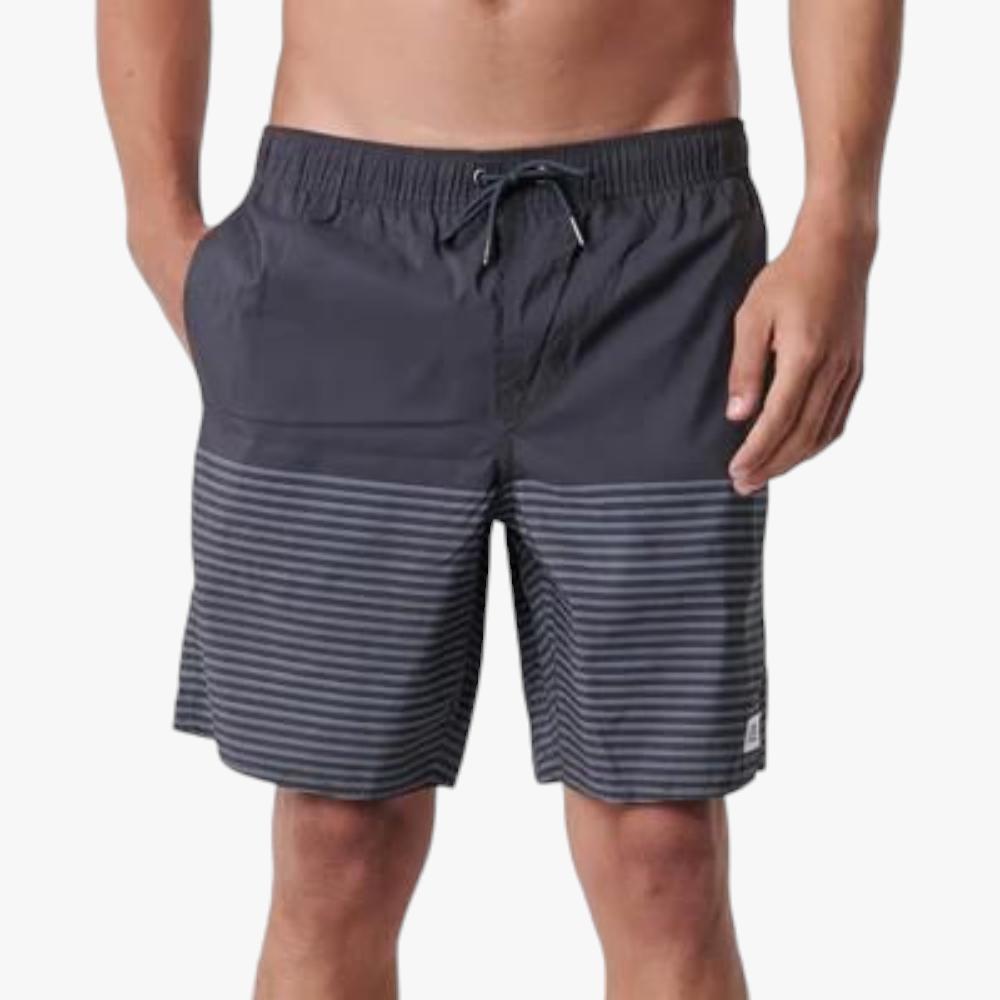 Oniell Mens Jack Stripe Volley Shorts Graphite