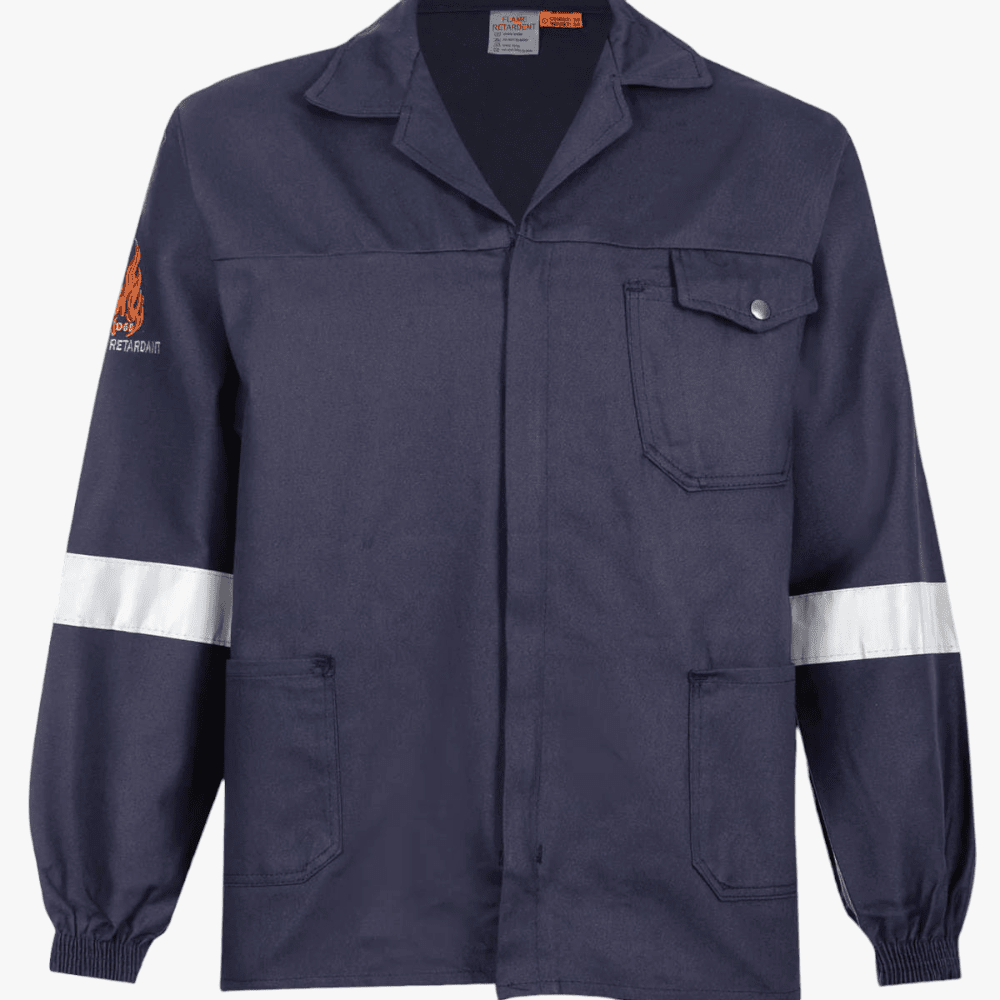 Pioneer Safety D59 Flame Acid Resistant Jacket Navy With Reflector | Pioneer