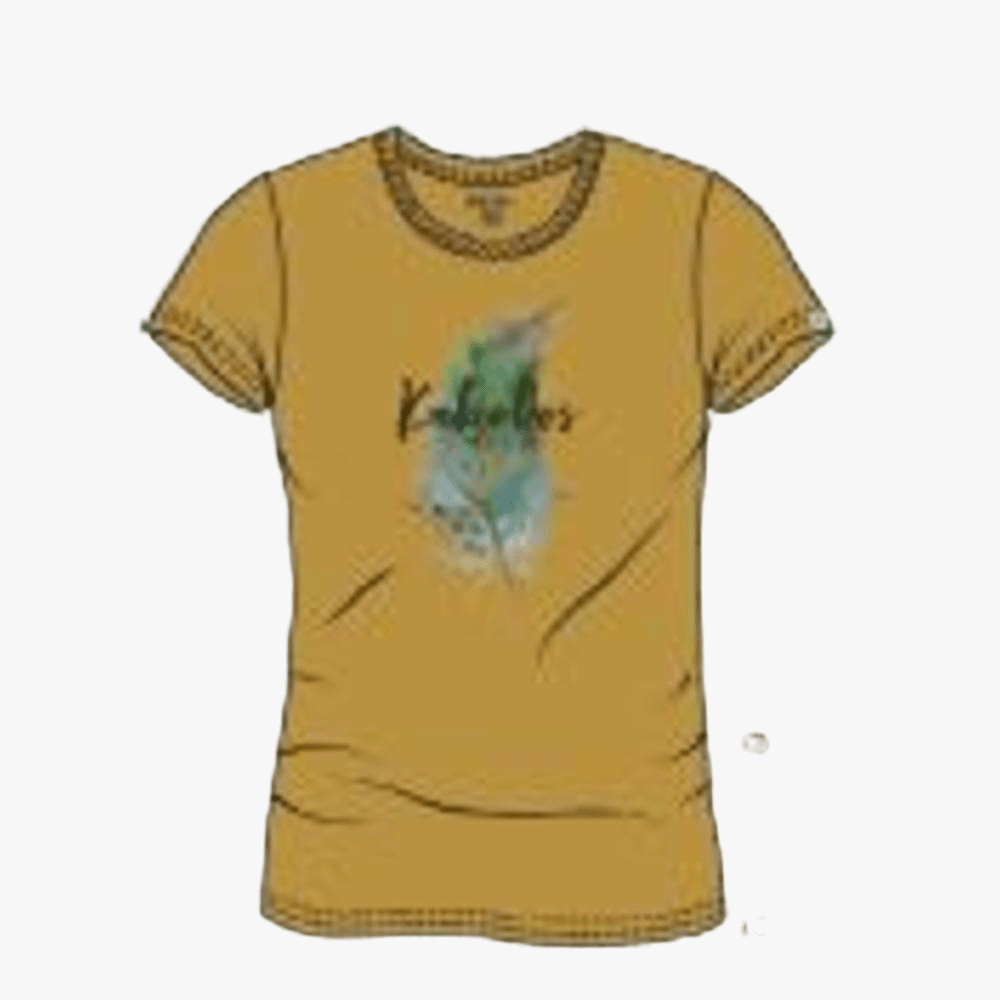 Kakiebos Womens Classic Fit Short Sleeve Tee Dusy Gold | Kakiebos
