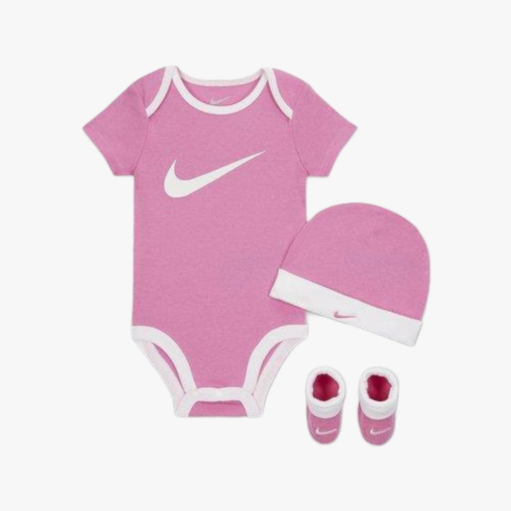 Nike Infant Girls Swoosh Baby Grow Set Playful Pink