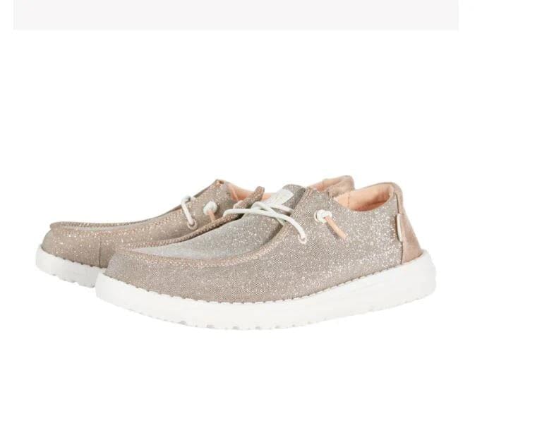 Hey Dude Womens Wendy Metallic Rose Gold | Hey Dude
