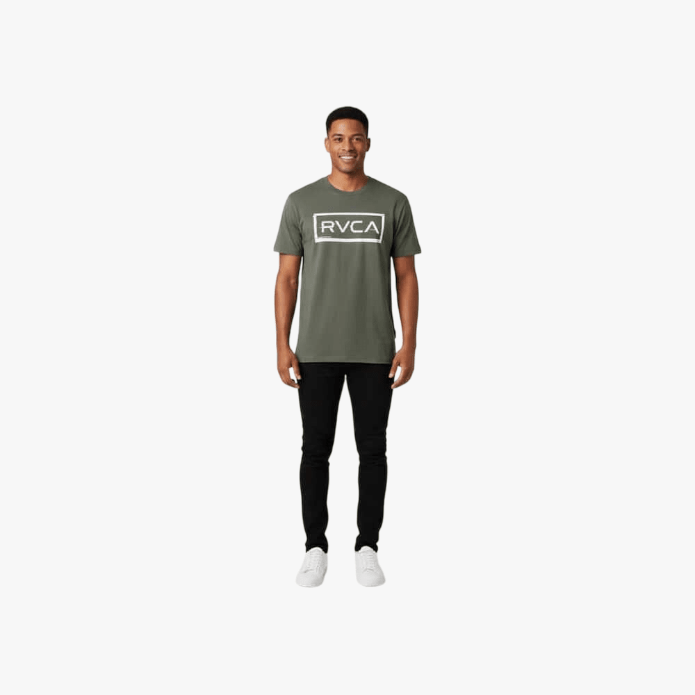Rvca Mens Glitch Frame Short Sleeve Tee Grape Leaf | Rvca