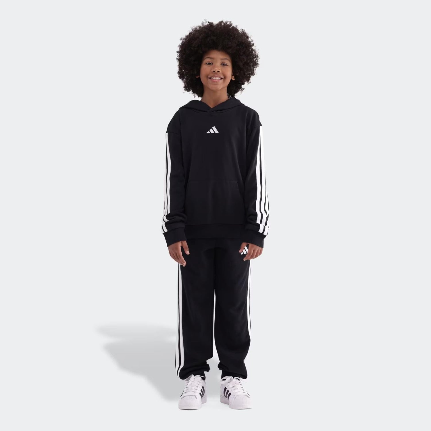 Adidas Boys 3S Fl Hoodie Black | Adidas