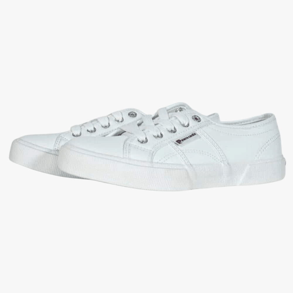 Pierre Cardin Womens Calais Leather 03170 Sneaker White Mono | Pierre Cardin
