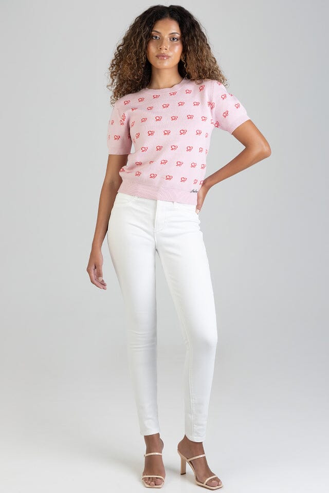 Sissy Boy Womens Freya Mid Waist Skinny Jean White | Sissy Boy