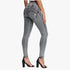 Freddy Womens Grey Grey Stitch High Waist Long Length Jean | Freddy