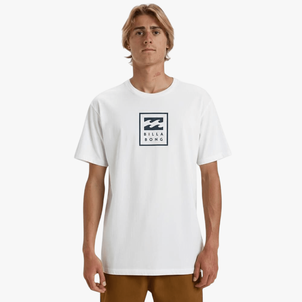 Billabong Mens Unity Stacked Short Sleeve Tee White | Billabong