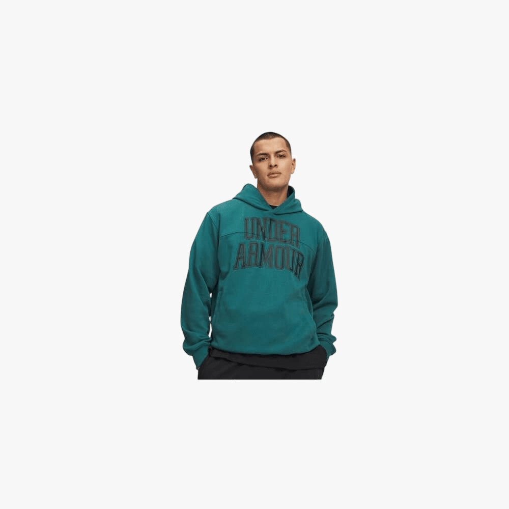 Under Armour Mens Rival Graphic Hoody 338 Green | Under Armour