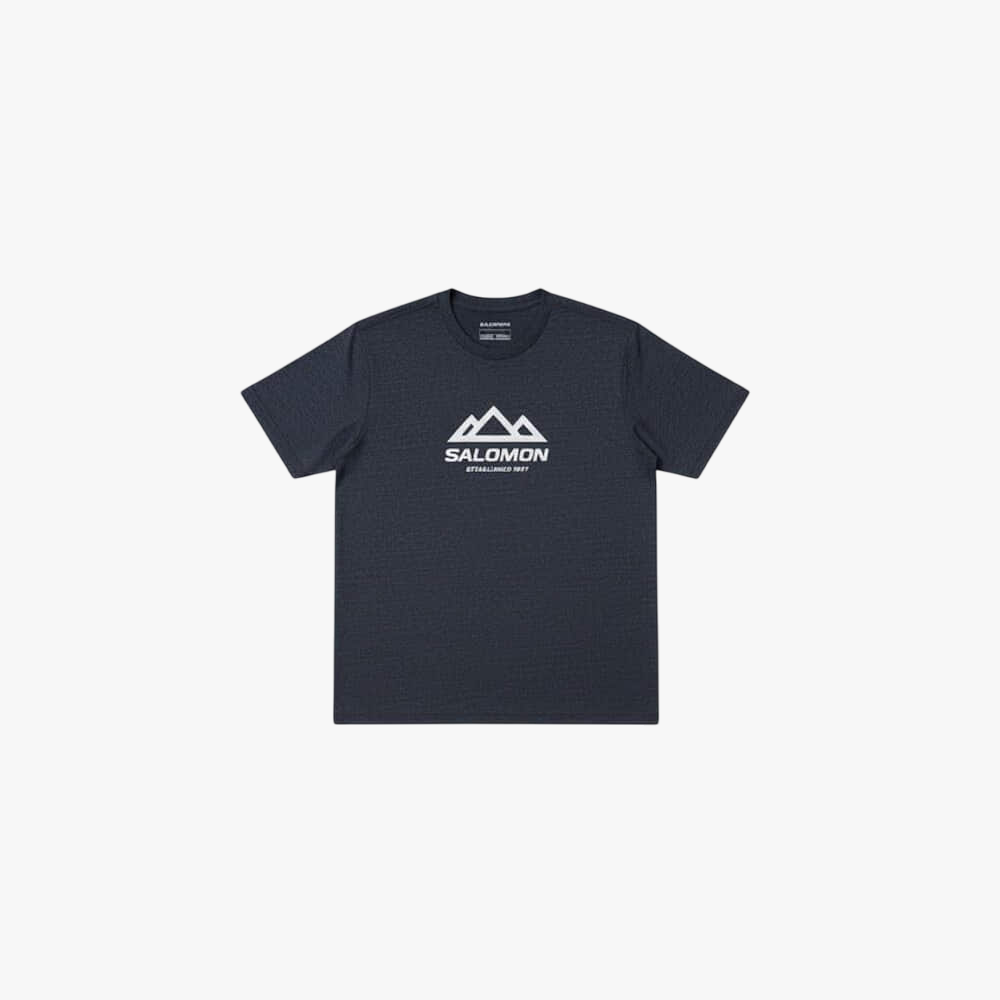 Salomon Mens Fresh Short Sleeve Tee Navy Mel