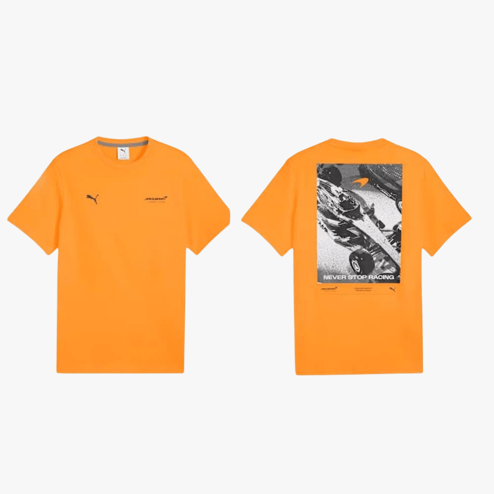 Puma Mens Mclaren Graphic Tee Short Sleeve Tee Papaya | Puma
