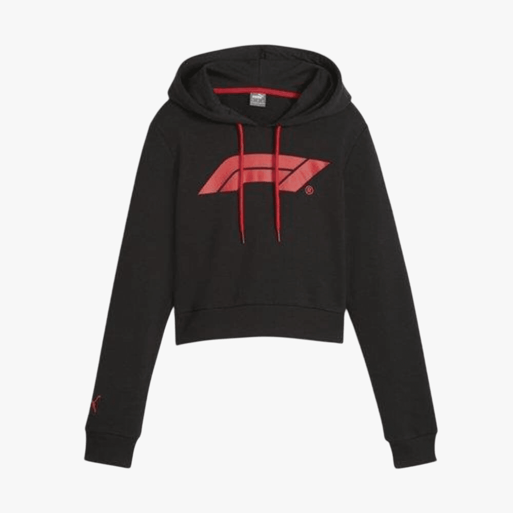 Puma Womens F1 Ess Cropped Hoodie Ft Black | Puma