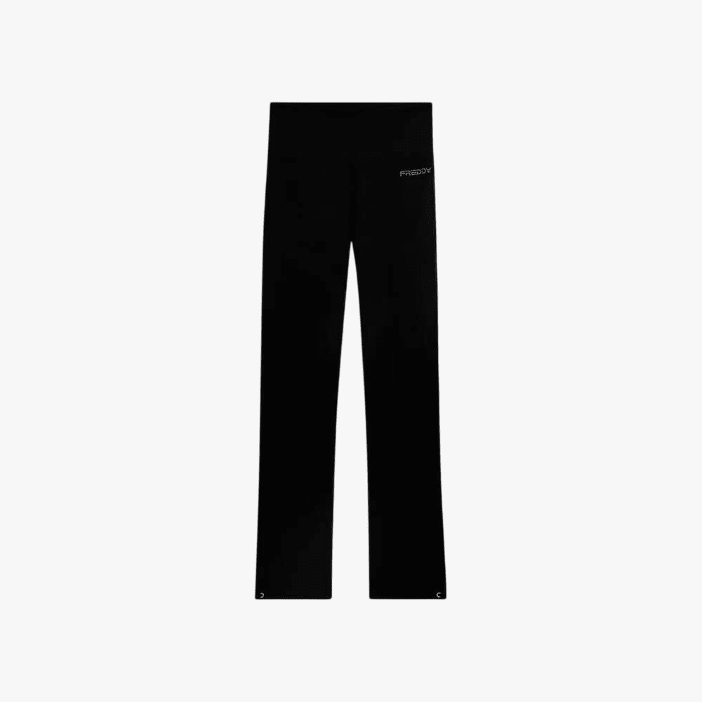 Freddy Womens Jersey Athletic Trousers With Adjustable Bottoms Black | Freddy