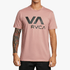Rvca Mens Va Rvca Short Sleeve Tee Dusy Red Black Logo | Rvca