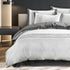 Donatella 400 Thread Queen Duvet Cover Set Grey Cotton Co