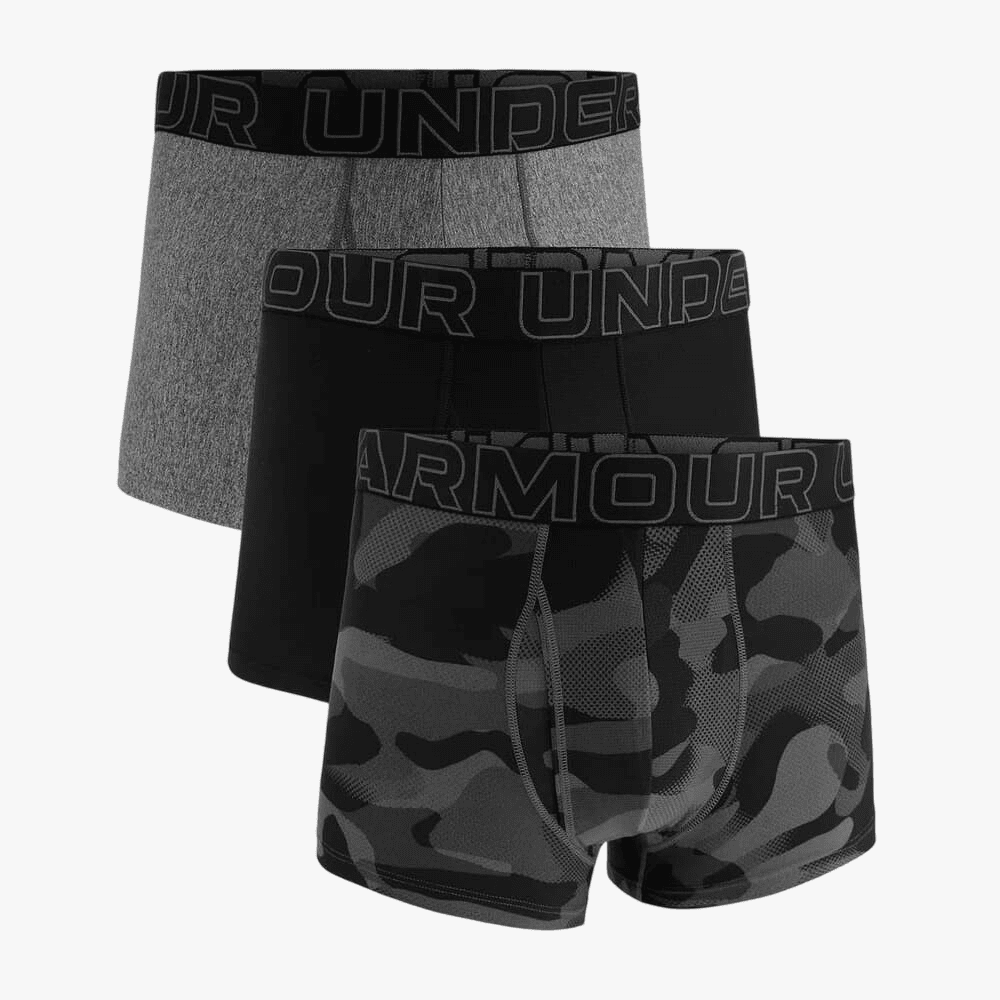Under Armour Mens Perf Tech Nov 3" Boxer Jock 001 Black | Under Armour