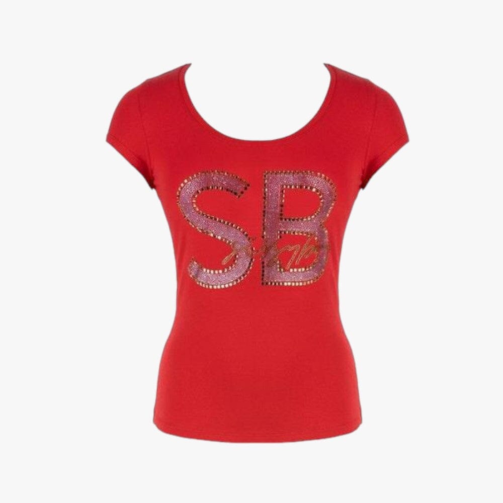 Sissy Boy Womens Logo Short Cap Sleeve Top Red | Sissy Boy