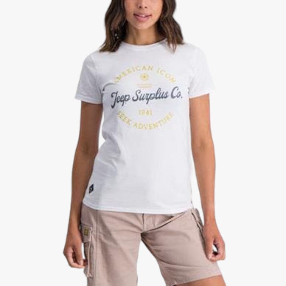 Jeep Womens Graphic Short Sleeve Tee Optic White | Jeep