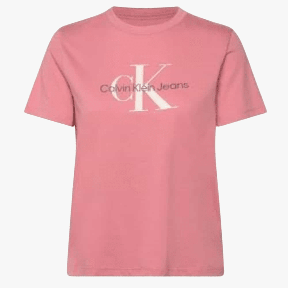 Calvin Klein Womens Mono Logo Short Sleeve Tee Dusty Pink | Calvin Klein