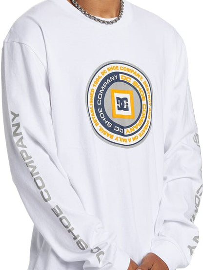 Dc Mens Throwback Long Sleeve Tee White | Dc