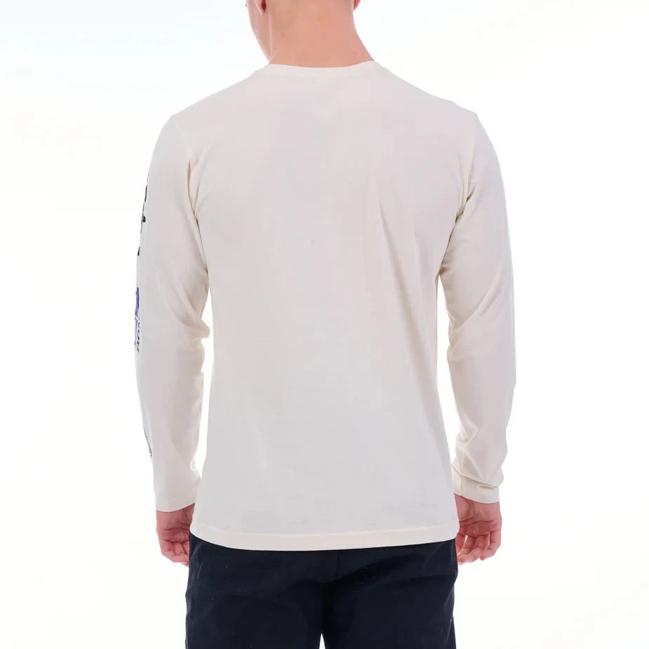 Fox Mens Honda Bar Long Sleeve Tee White Dune | Fox
