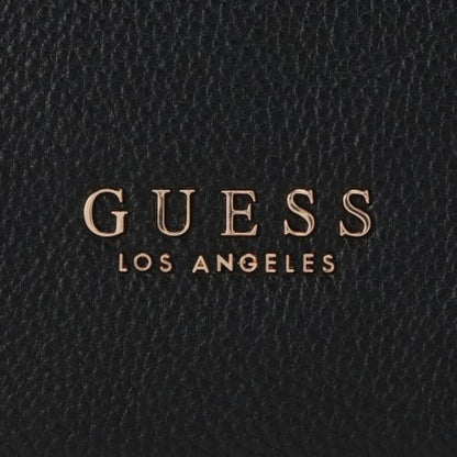 Guess Alisha Shoulder Handbag Black Bronze Zip Detail | Guess