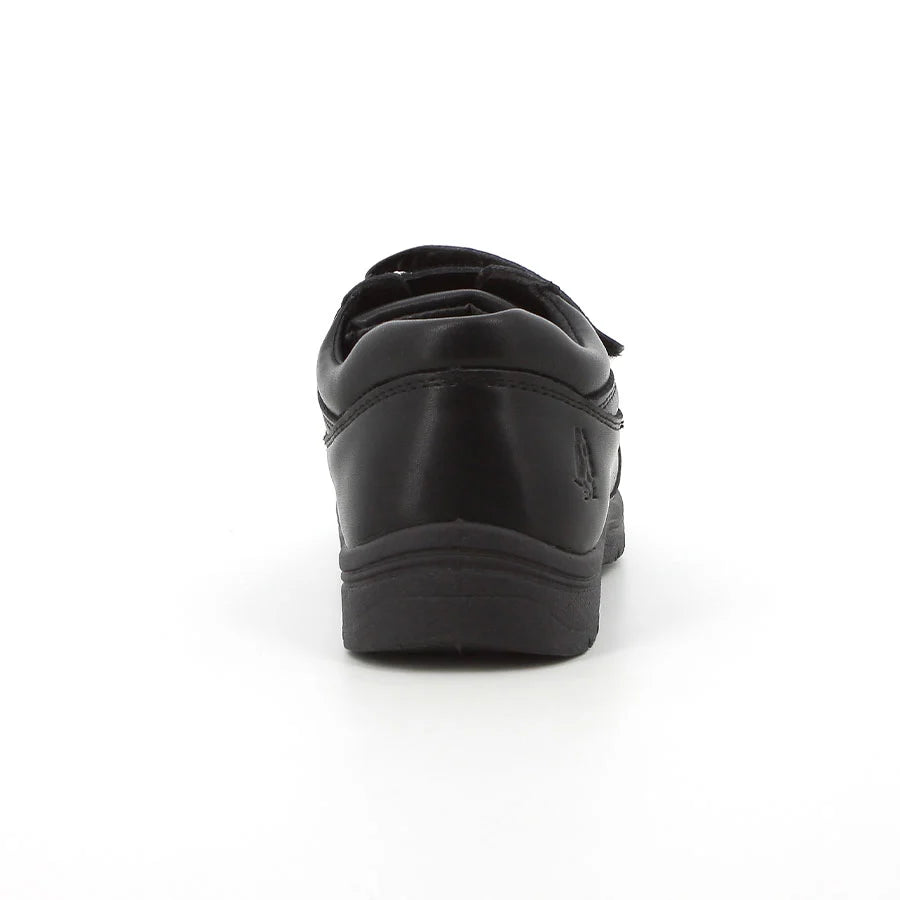 Hush Puppies Infants Scooter Double Velcro School Shoe Black