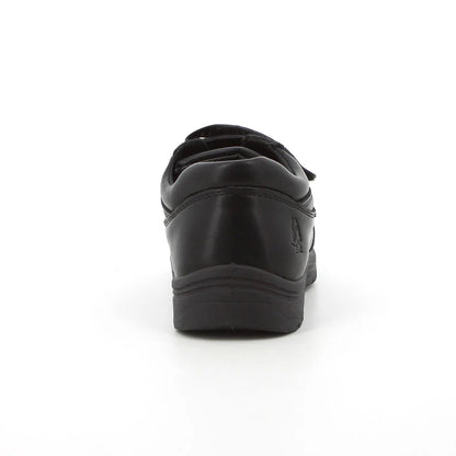 Hush Puppies Infants Scooter Double Velcro School Shoe Black