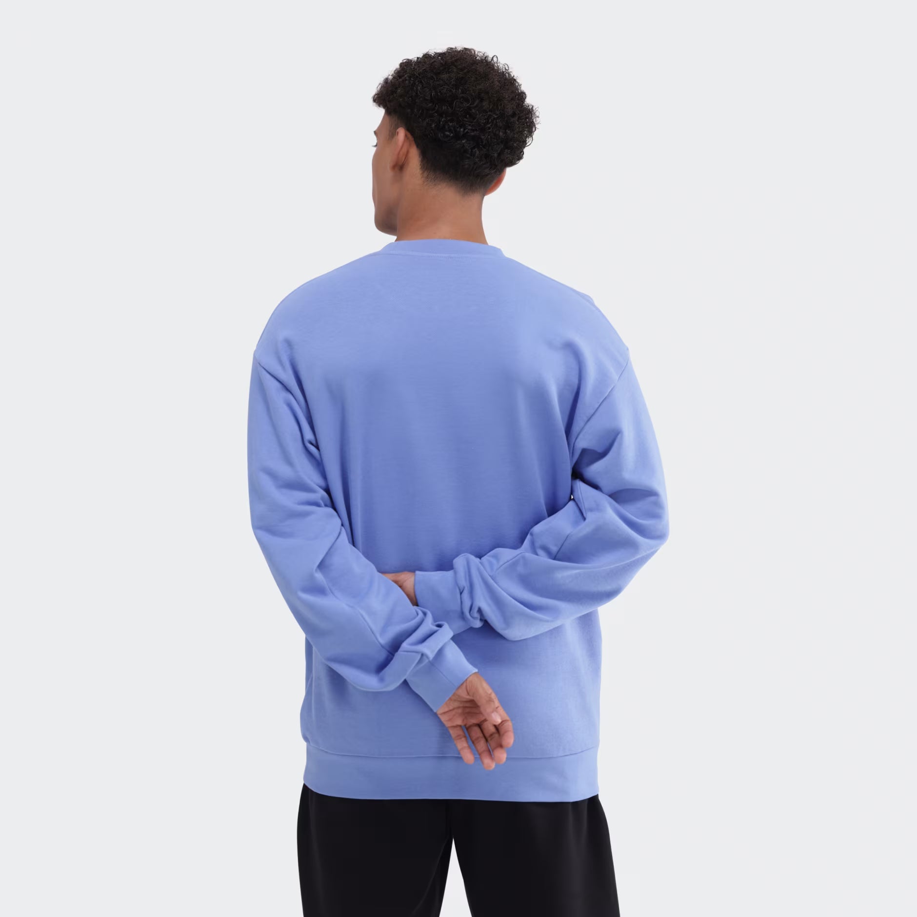 Adidas Mens Lin Fl Crew Sweater Blue | Adidas