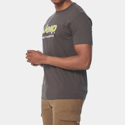 Jeep Mens Applique Short Sleeve Tee Grey | Jeep