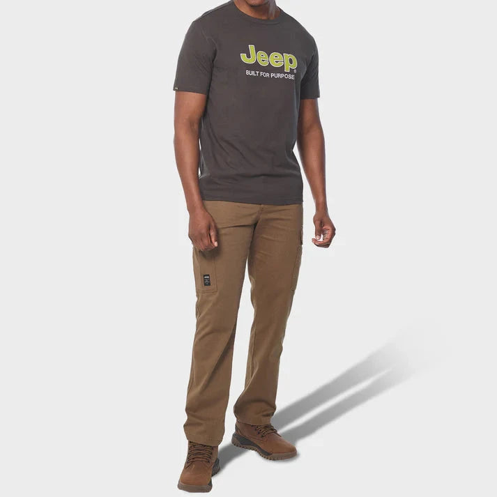 Jeep Mens Applique Short Sleeve Tee Grey | Jeep
