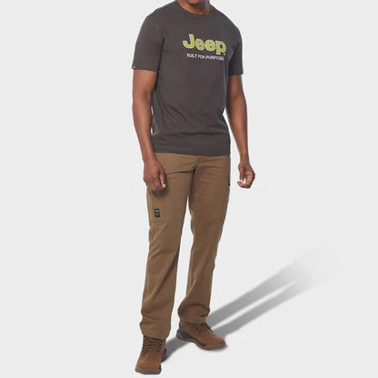 Jeep Mens Applique Short Sleeve Tee Grey | Jeep
