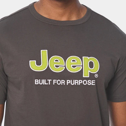 Jeep Mens Applique Short Sleeve Tee Grey | Jeep