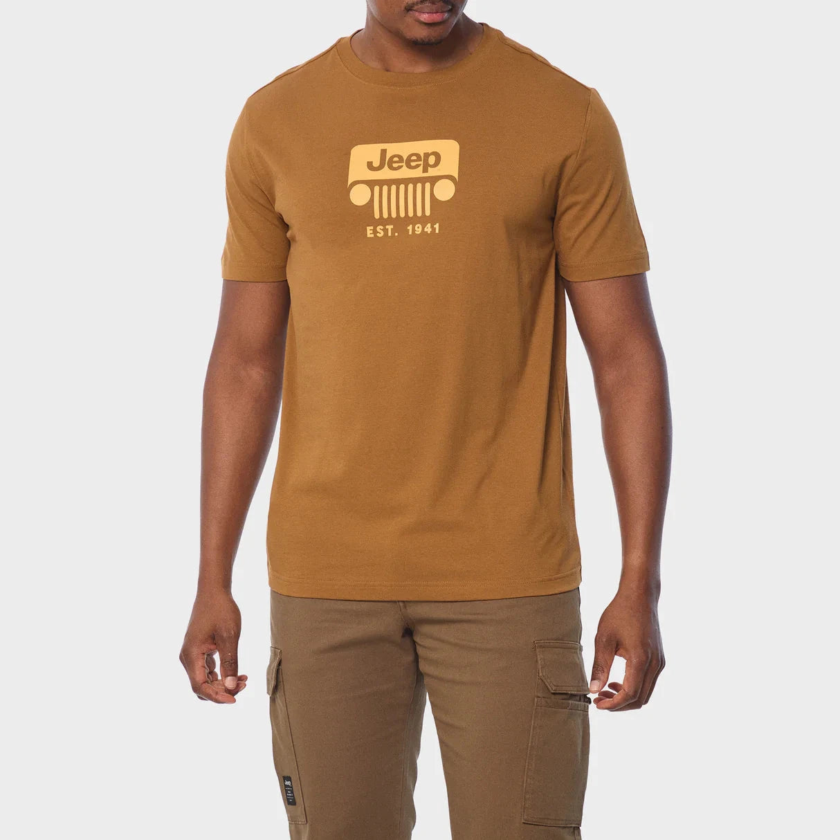Jeep Mens Grille Icon Short Sleeve Tee Brown | Jeep