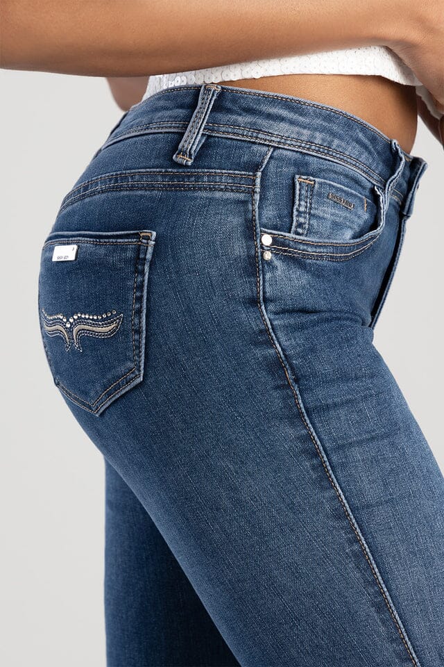 Sissy Boy Mid Waist Skinny Jean Back Pocket Embroid Med Vintage | Sissy Boy