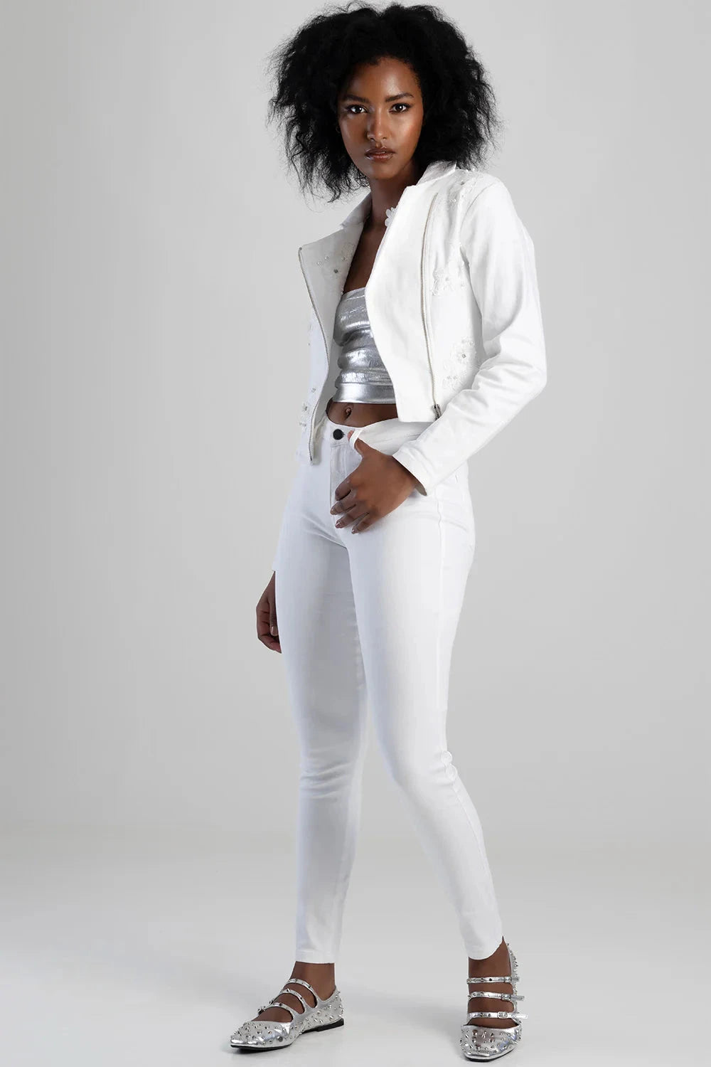 Sissy Boy Mid Waist Skinny Jean White | Sissy Boy