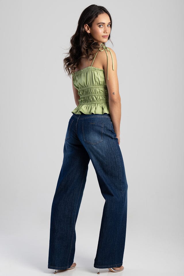Sissy Boy Womens Sophia High Waist Wide Leg Jean Dark Vintage | Sissy Boy