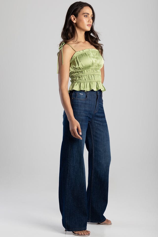Sissy Boy Womens Sophia High Waist Wide Leg Jean Dark Vintage | Sissy Boy
