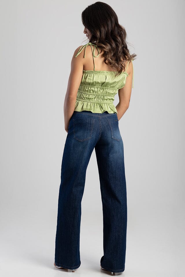 Sissy Boy Womens Sophia High Waist Wide Leg Jean Dark Vintage | Sissy Boy